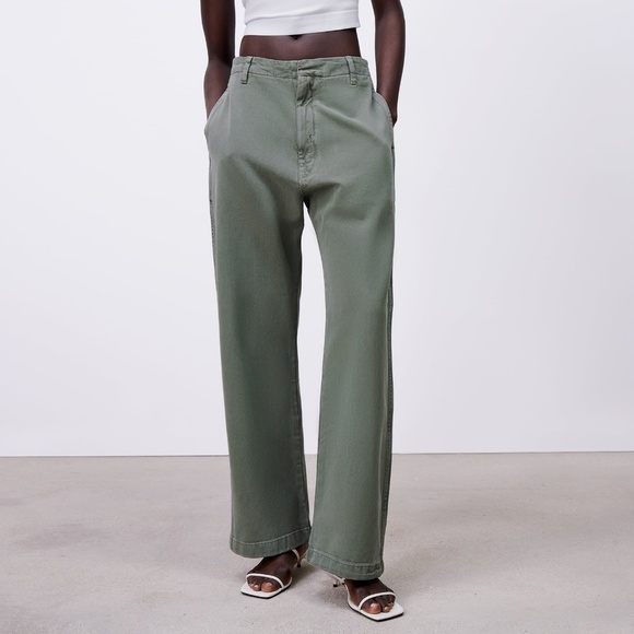 Zara Pants - Zara barrel fit trousers S